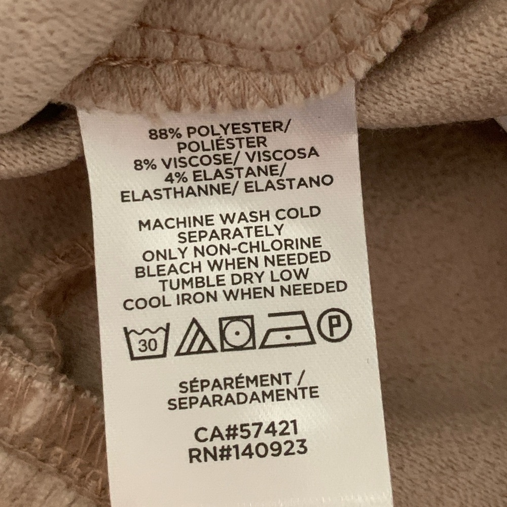 NWT LOFT Ribbed Velour Pull On Wide Leg Pants in Toasted Pine Nut - Picture 4 of 6